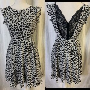 Express Leopard Print Mini Dress